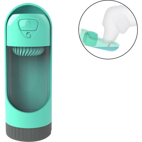 1 Gourde chien, pliable 2 en 1, étanche, matériaux alimentaires, 300 ml, promenades voyages (1/5)