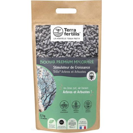 Fertilisant Arbres & Arbustes Mycorhizes + Biochar Sachet 2.5 kg