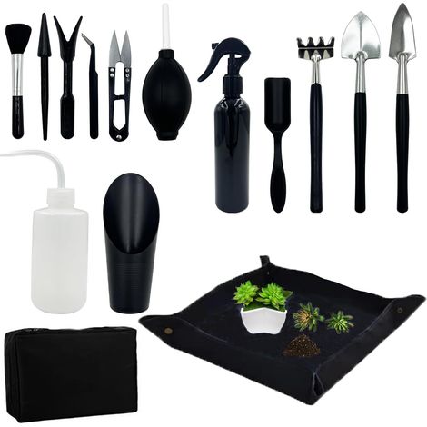 Kit bonsaï mini-outils main, succulentes/transplantation, entretien plantes miniatures. (1/4)