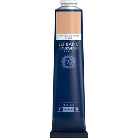 Peinture à l'huile en tube orange de mars 150ml - Lefranc & Bourgeois (1/2)