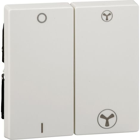 Schneider – Enjoliveur interrupteur VMC M-Plan Blanc – Bouton d'arrêt d'urgence composable – Pour espaces confinés – Installation facile