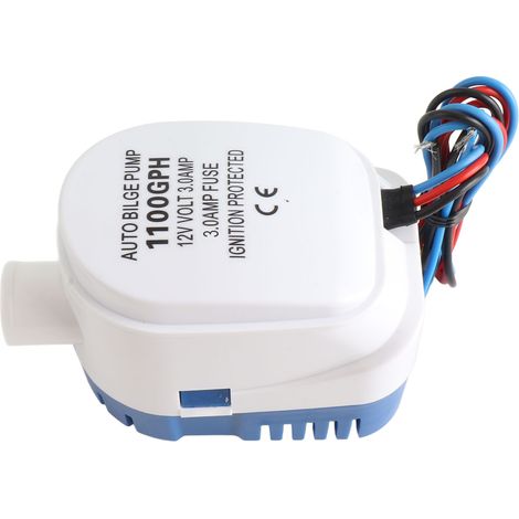 Pompe de cale submersible automatique marine 12V 1100GPH avec interrupteur à flotteur intégré (1/5)