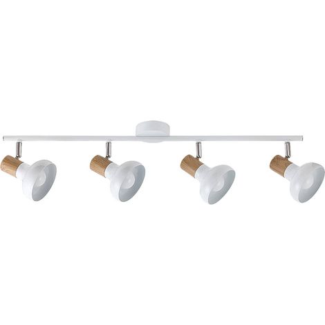 Spot sistema di metropolitana leggera di Holly metallo metallo bianco / faggio Ø7cm B: 72cm (1/4)