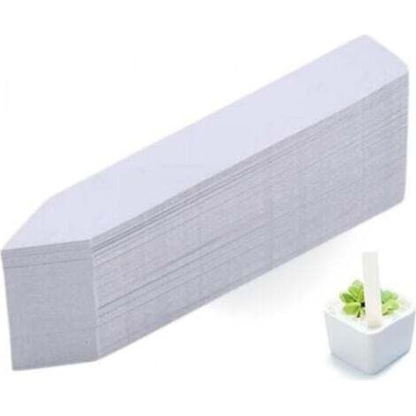 Étiquettes de plantes en plastique blanc imperméables – Lot de 100 pièces, format 10 × 2 cm, idéales pour jardinage et marquage durable (1/5)