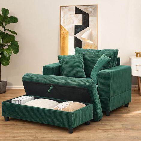 Fauteuil emerald en métal & bois 107 x 74 x 57 cm (1/5)
