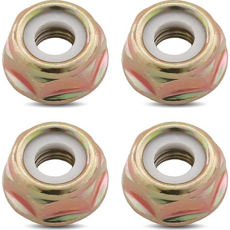 Écrou de lame M10x1,25 à filetage gauche, 4 pièces, pour tondeuse à gazon, coupe-bordures et accessoires de débroussailleuse (1/5)