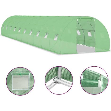 vidaXL Gewächshaus 45 m² 15x3x2 m