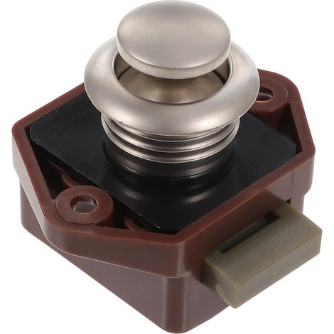 Verrou à bouton, poussoir pour porte de placard, cars et meubles (1/5)