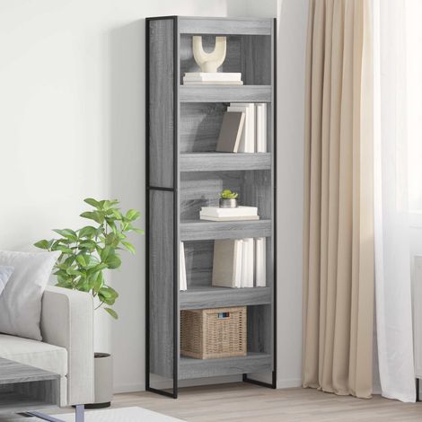 Bücherregal 2 pcs Graues Sonoma 60 x 30 x 189,5 cm