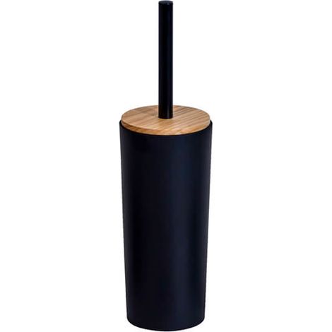 Showerdrape Sonata Black & Bamboo Toilet Brush & Holder (1/3)