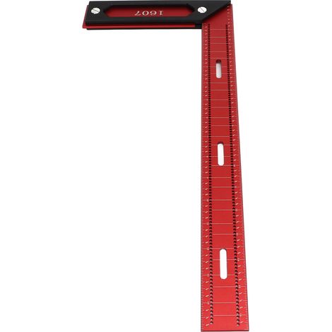 Équerre de menuiserie L 1607, règle de marquage et mesure, équerre à angle droit pour tracer, outil de mesure de précision (1/5)