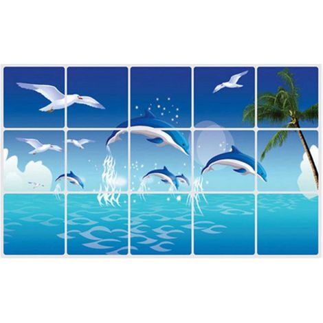 Autocollant Mural - Résistant Haute Température Anti-Huile Pour Cuisine Carrelage Céramique - Lot De 1 (1/2)