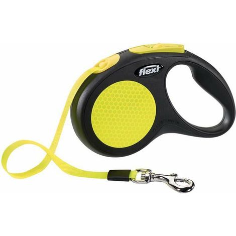 Flexi Hundeleine New Classic S neongelb, Gurt Hundeleinen