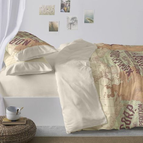 Housses de Couette imprimées Lit de 150 à 160 cm Dimensions Disponibles Design 101 Couleur Terre 150-160 x 190/200 cm (1/5)