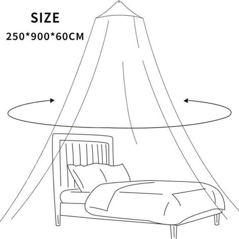 Moustiquaire Lit - Polyester Blanc - Pour Lit Bébé Intérieur Extérieur - Rectangulaire - 1 Pièce (1/5)