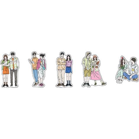 Infeelme Haustier-Sticker-Set, romantische Serie für Paare, Dekorationsmaterial für das Pärchentagebuch, 20 lange Liebeserklärungen. (1/5)