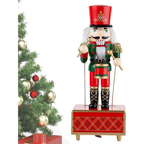 Boîte à Musique de Noël Décoration de Noël en Bois Boîte à Musique sur Table en Bois pour passionnés, collectionneurs, mélomanes, dessus de cheminée, étagère, bureau, table de (1/5)