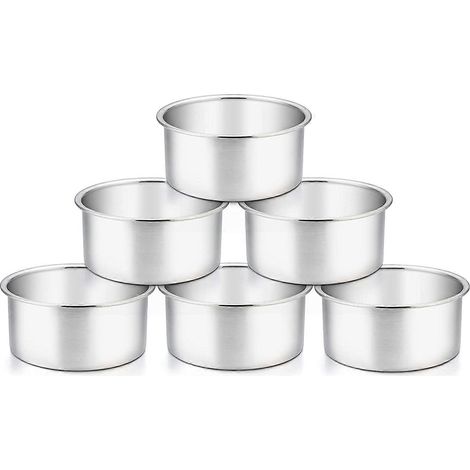 4 pouce moule gâteau 6 pièce mini moule gâteau rond Tier cuisson moules gâteau ensemble cuisson Steaming cuisson rond (1/5)