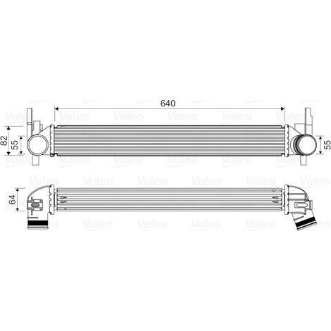 Intercooler, échangeur Valeo 818574 AUDI 6R0145805 6R0145805B 6R0145832