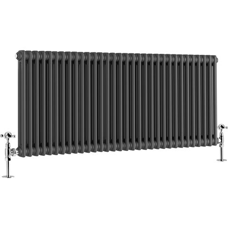 Warmehaus Traditional Double Anthracite Radiator 600 x 1460mm (1/5)