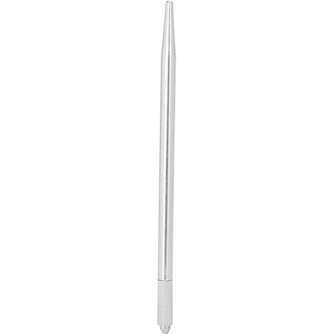 Kit de stylo microblading semi-permanent argenté, pour sourcils, eye-liner et lèvres - outil manuel de tatouage. (1/5)