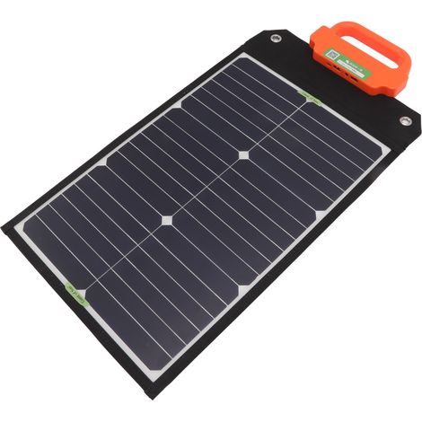 Chargeur solaire portable 50 W 18 V avec poignée, deux ports USB à charge rapide, panneau solaire monocristallin pour les voyages (1/5)