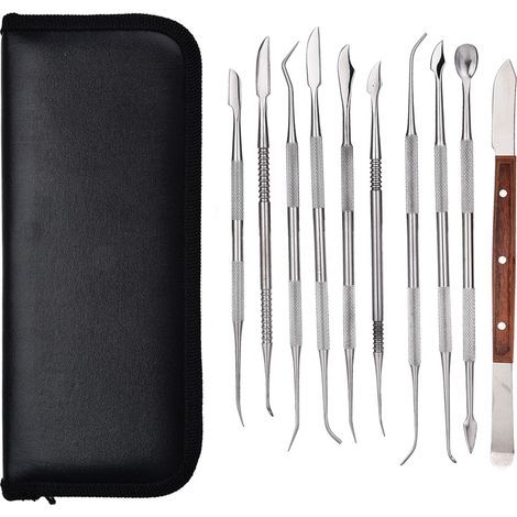 Kit de sculpture métallique portable 10 pièces pour bijoux et décoration en cire (1/5)