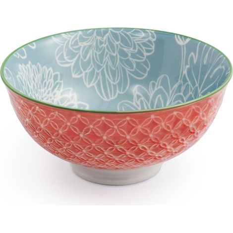Mikasa grey floral stoneware nibble bowl, patterned dip bowl for dining, multi-purpose serving dish, 12cm