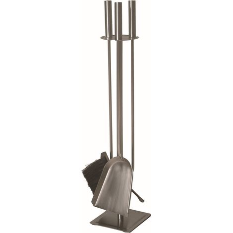 Kaminbesteck 3-tlg, Edelstahl B/H/T 12/61/12 cm