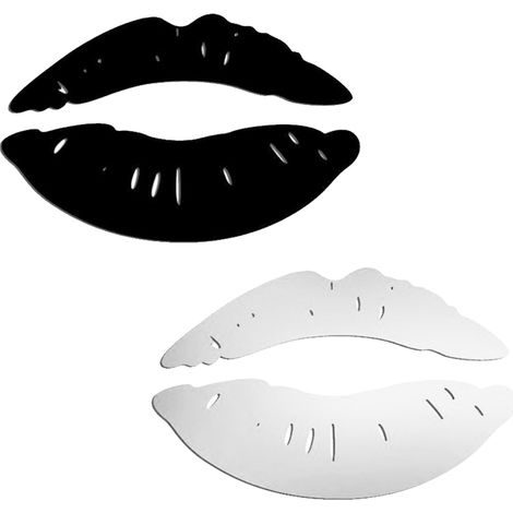 Sticker Miroir Acrylique Forme Levres - Décor Mur 3D Réfléchissant - Pour Salon Chambre Salle De Bain Cuisine - 2 Pièces (1/5)