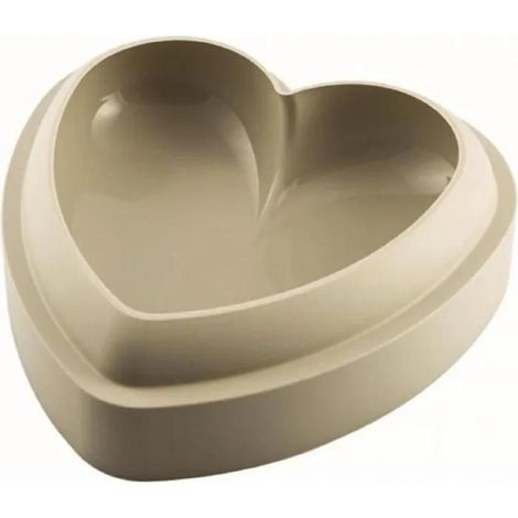 ikasus Herzform Silikonbackform beige
