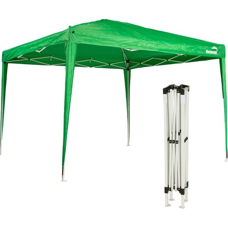 MaxxGarden Nexos Trading - Cenador plegable 3 x 3 m, impermeable, con bolsa, protección UV 50+, color verde (1/5)