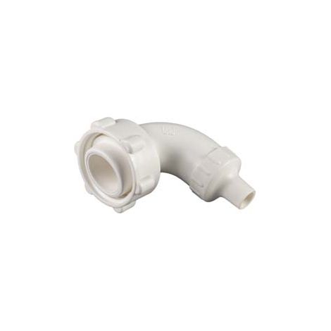 RACCORDO IN PP CURVO 90  ° CON RIEMPIBOTTIGLIE- -  EE ¸ mm.25 filetto M 37x3 - 5 pezzi BUCCHI