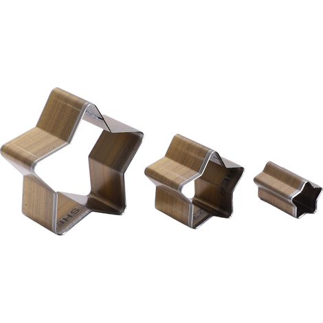 Emporte-pièce en Acier 3 Pièces pour Cuir - Forme Pentagramme, Découpe Précise et Durable