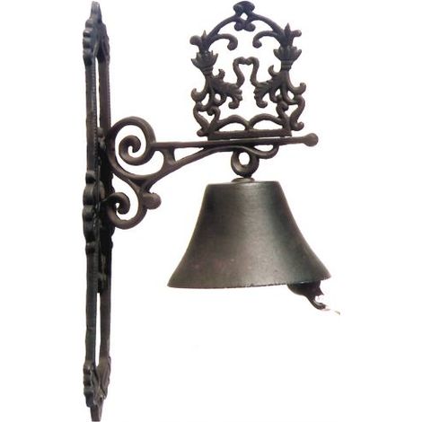 CAMPANA IN GHISA DA ESTERNO FUORIPORTA PORTONE DA MURO (37952)