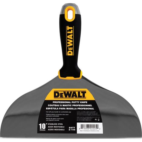 DeWALT 250mm (10-inch) Drywall Hammer-End Jointing and Filling Knife - Model DDW2146
