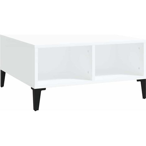 Maison Exclusive - Tavolino da Salotto Bianco 60x60x30 cm in Legno Multistrato (1/5)