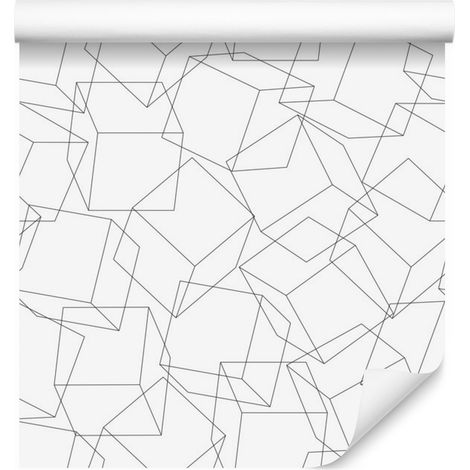 Papel pintado 3D geométrico y minimalista para salón y dormitorio, 50x1000 cm. (1/5)