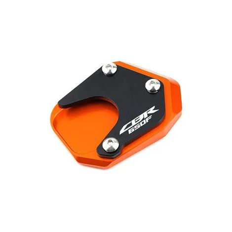 (Orange CBR650F) Compatible avec les motos HONDA CB 650R, CB650R, CBR650F et CBR 650F (2014-2023) : béquille latérale CNC, extension et support maxpower (1/4)