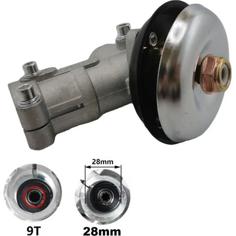 Boîte de vitesses pour débroussailleuse 28 mm 9T, pièce pour coupe-bordures, accessoires pour tondeuse, boîte de vitesses - AquaForge (1/5)