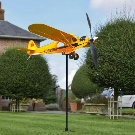 Jardin extérieur avion décoratif girouette jaune 3228 (1/5)
