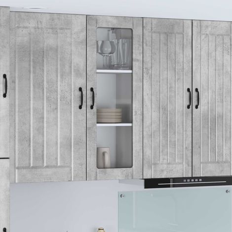 Küchenschrank Lucca Betongrau 40 x 31 x 100 cm Holzwerkstoff