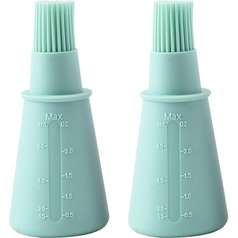Brosse À Bouteille En Silicone Avec Distributeur - Bocal En Verre Borosilicaté - Pour Huile Vinaigre Sauce - 1 Pièce (1/5)