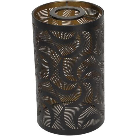 Abat-Jour en Métal, Abat-Jour Table Abat-Jour Remplacement Décoratif Motif Cylindrique De Sculpture Sculpté Creux Fer Ombre Abat-Jour Suspendu pour Ampoules E27 E26 (1/4)