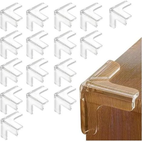Coin de Table Protection , 16 Pièces Doux Protection Coin de Table, Forte Adhérence Transparent, Protection Angle De Table (1/4)