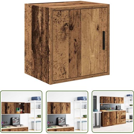 vidaXL Armoire murale de garage vieux bois bois d'ingénierie (1/5)