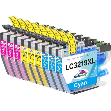 Cartouches d'encre Compatible avec Brother LC3217 LC3219XL pour Brother MFC-J5335DW J5330DW J6930DW J5730DW J6530DW J5930DW J6935DW (Cyan Magenta Jaune,9 Pack) (1/5)