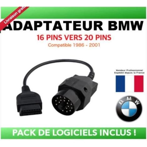 JEC OBD 20 Adaptateur OBD2 vers BMW 20 PINS - Diagnostique Auto - E30 E34 E6 E45 E39 - INPA (1/3)