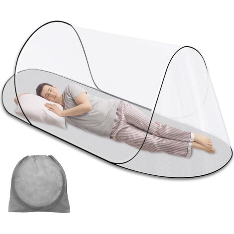 Moustiquaire de voyage pliable, pour la tête et le linge de lit, camping et voyages (1/5)