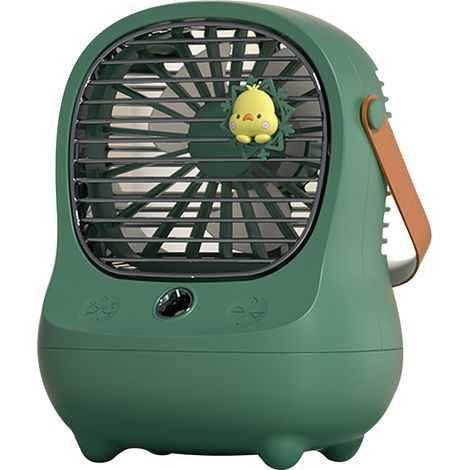 Ventilateur brumisateur de bureau électrique rechargeable par USB, portable et facile à utiliser pour la maison et les voyages (vert) (1/3)